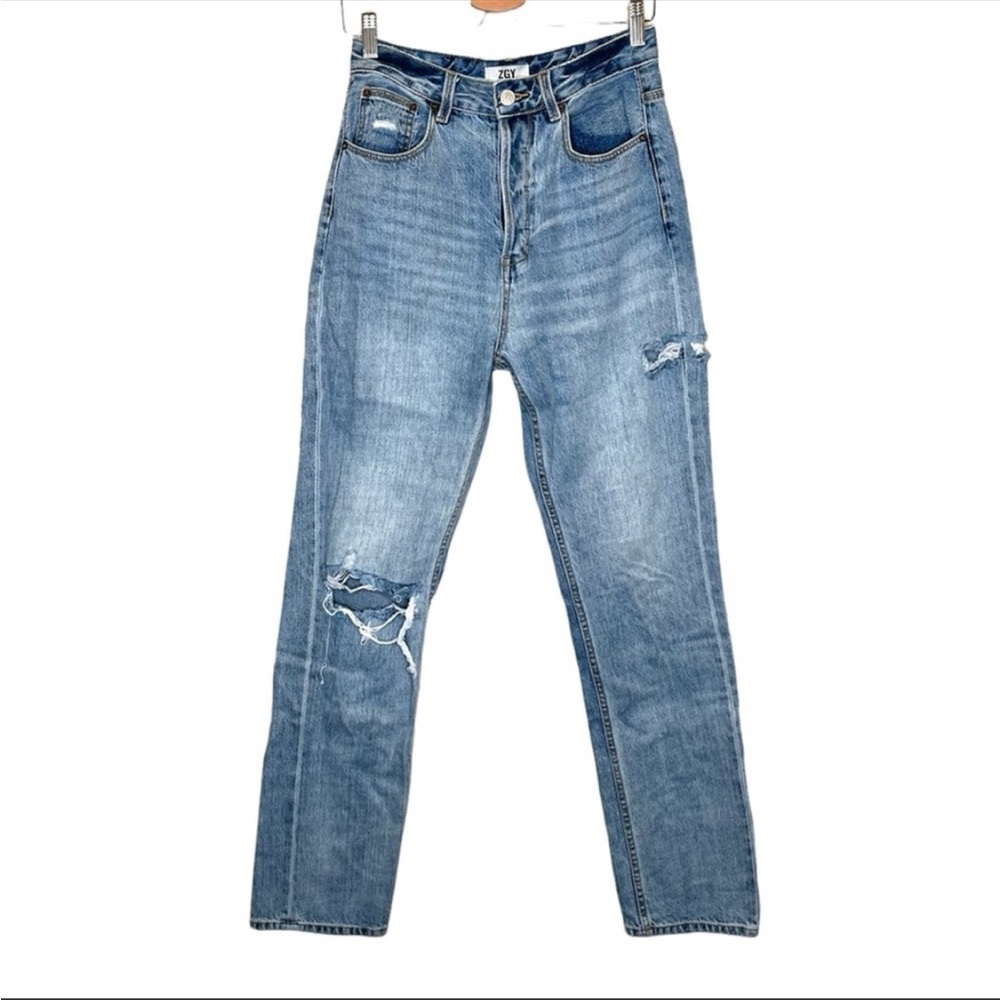 ZGY straight up hi rise relaxed straight jeans size 26